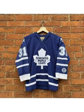 Vintage Toronto maple leafs Curtis Joseph youth jersey 00s